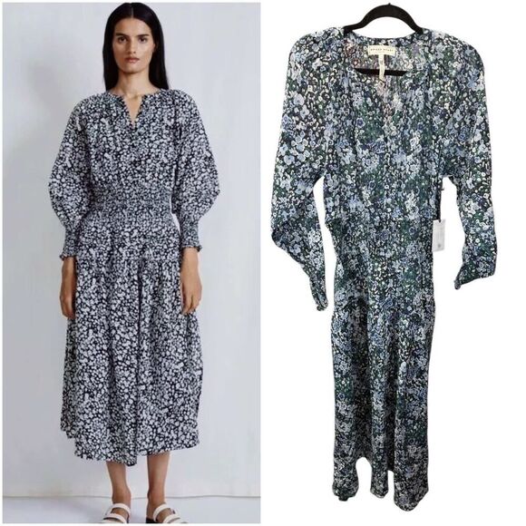Apiece Apart Dresses & Skirts - NWT Apiece Apart La Ventura Maxi Dress Bold Blomster Blue Floral Size M